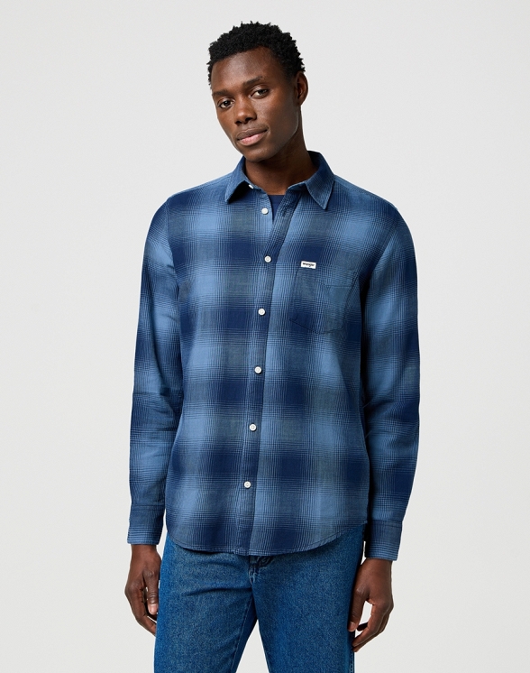 Koszula Męska Wrangler 1 Pkt Indigo Shirt Dark Indigo 112371653