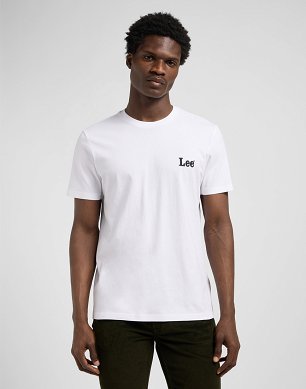 Koszulka Męska Lee Ss Small Logo Tee Bright White 112370503
