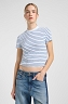 Koszulka Damska Lee Cropped Tee White Indigo Stripe 112363460