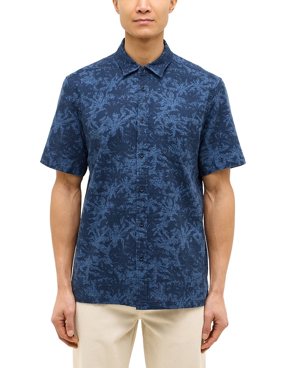 Koszula Męska Mustang Style Darien Distorted Palm Blue 1016466-12728