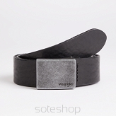 Pasek Męski Wrangler Plate Buckle Belt Black W0E3U1100