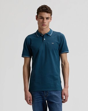 Koszulka Męska Lee Pique Polo Orion Blue 112376503