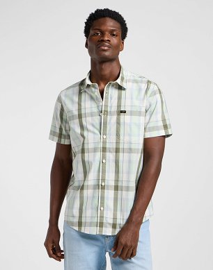 Koszula Męska Lee Lee Button Down Ss Concrete Sage 112363900