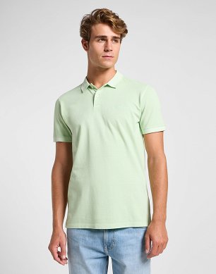 Koszulka Męska Lee Garment Dye Polo Soft Sage 112363860