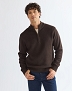 Sweter Męski Wrangler Quarter Zip Knit Chocolate Torte 112387647