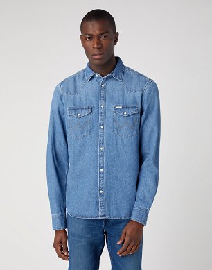 Koszula Męska Wranger Ls Western Shirt Icon Mid Stone W5566OH69