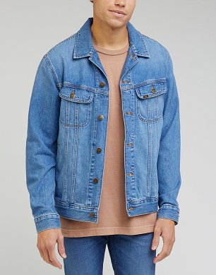 Kurtka Męska Lee Rider Jacket Blue Bird Mid Worn L89ZHVB69