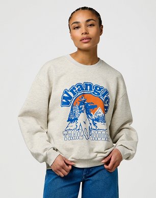 Bluza Damska Wrangler Oversized Sweat Oat Mele 112370770