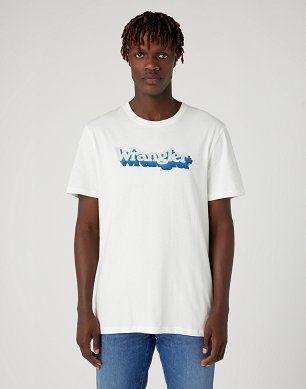 T-shirt Męski Wrangler Graphic Tee Worn White W753EEW02