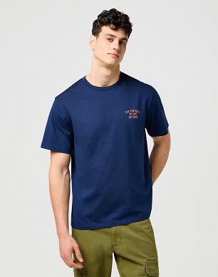 Koszulka Męska Wrangler Graphic Tee Black Iris 112371418