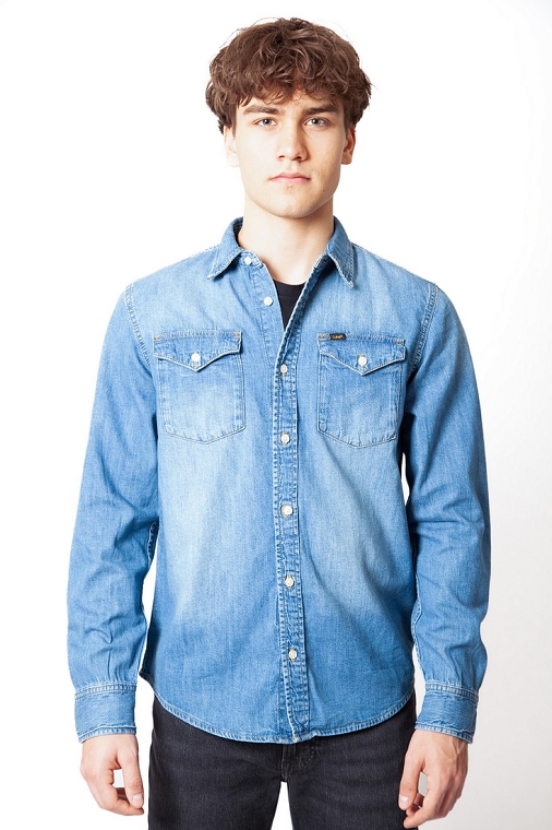 Koszula Męska Lee Regular Shirt Blue Dusk 112376581