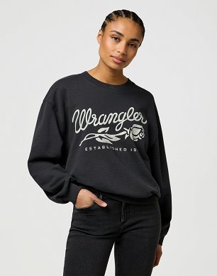 Bluza Damska Wrangler Oversized Sweat Faded Black 112370826