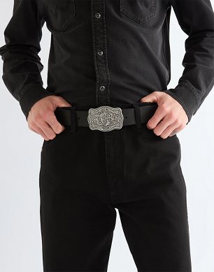 Pasek Męski Wrangler Western Belt Black 112387404