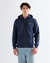 Bluza Męska Wrangler Graphic Zip Hoodie Navy 112378028