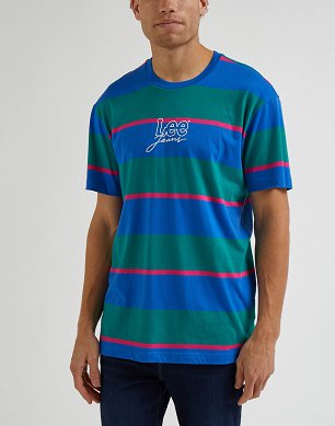 T-shirt Męski Lee 80S Relaxed Stipe Tee Ferris LL11FNA13