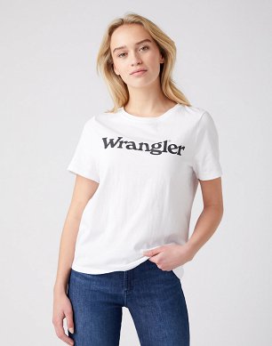 T-shirt Damski Wrangler Regular Tee White W7N4GH989