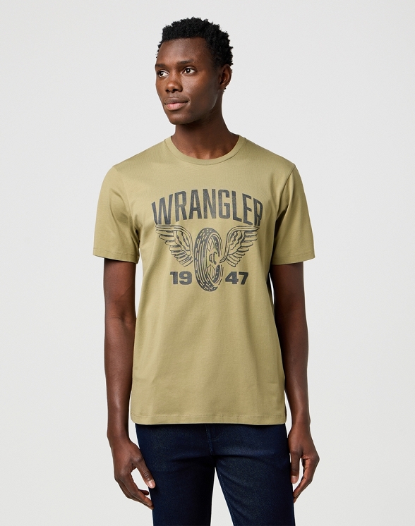 Koszulka Męska Wrangler Americana Tee Aloe 112371474
