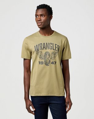 Koszulka Męska Wrangler Americana Tee Aloe 112371474