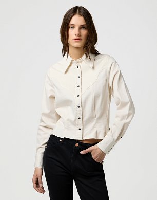 Koszula Damska Wrangler Femme Peplum Shirt Pinstar White 112370781