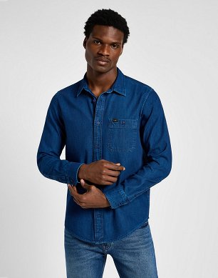 Koszula Męska Lee Leesure Shirt Inky Blue Wash 112355712