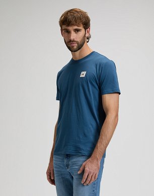 Koszulka Męska Lee Woven Label Tee Orion Blue 112376539