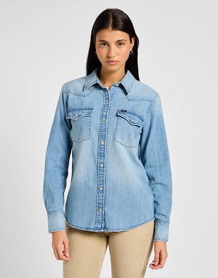 Koszula Damska Lee Regular Western Shirt Modern Blue 112355108