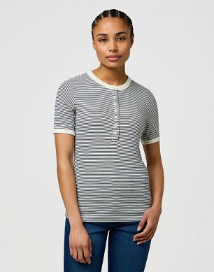 Koszulka Damska Wrangler Femme Knit Henley Navy 112370742