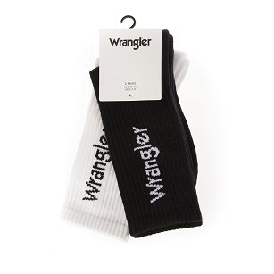 Skarpety Męskie Wrangler 2 Pack Logo Socks Black W0P414100