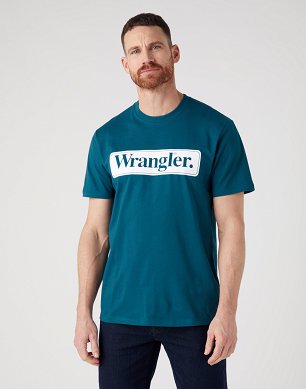 T-shirt Męski Wrangler Tee Deep Teal Green W70SEEG03