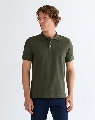 Koszulka Męska Wrangler Polo Shirt Deep Depths 112378000