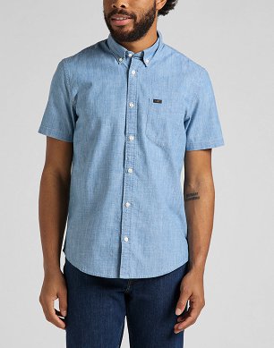 Koszula Męska Lee Button Down Ss Navy L886NS35