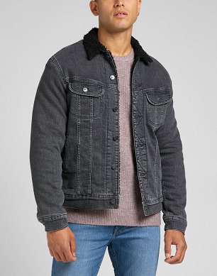 Kurtka Męska Lee Sherpa Jacket Gravel Stone L87ABBFC