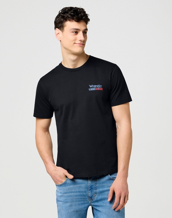 Koszulka Męska Wrangler Small Americana Tee Black 112371411