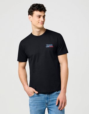 Koszulka Męska Wrangler Small Americana Tee Black 112371411