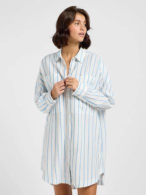 Sukienka Damska Lee Relaxed Shirt Dress Stream Blue Stripe 112363471