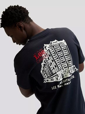 Koszulka Męska Lee Workwear Building Tee Rebel Navy 112378771