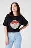 T-shirt Damski Wrangler Girlfriend Tee Black W7XIEV100