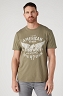T-shirt Męski Wrangler Americana Tee Moss Green W752D3330