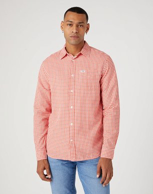 Koszula Męska Wrangler 1 Pocket Shirt Paprika W5A22LR41