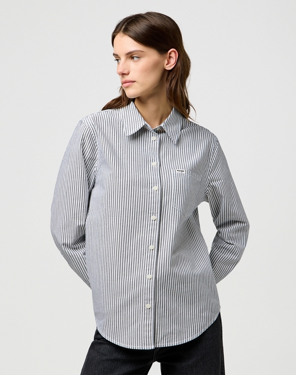 Koszula Damska Wrangler 1 Pkt Shirt Navy 112373409