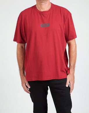 T-shirt Męski Wrangler Small Box Tee Rhubarb Red W7X2EEXRO