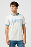 Koszulka Męska Wrangler Ringer Tee Vintage White 112362795
