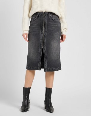 Spodnica Damska Lee Moto Skirt Charred Black 112371104