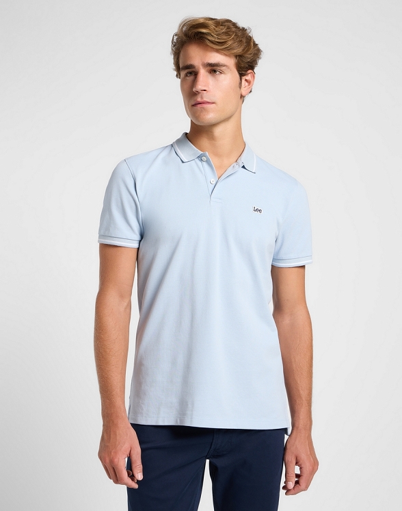 Koszulka Męska Lee Pique Polo Shy Blue 112363784