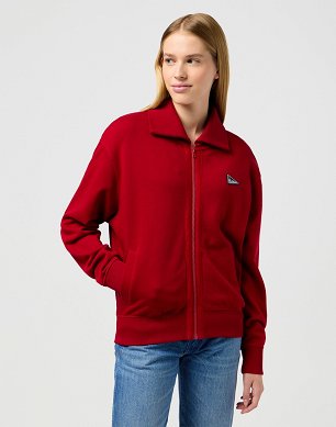 Bluza Damska Wrangler Zipfront Sweatshirt Red W112351962