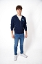 Bluza Męska Wrangler Graphic Zip Hoodie Navy 112378987