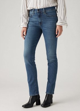 Spodnie Damskie Levi’s® 724™ High Rise Straight Jeans Dark Indigo Worn In 18883-0207