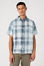 Koszula Męska Wrangler Ss 1 Pkt Shirt Snow Indigo W5E3BTE03