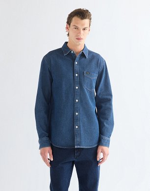 Koszula Męska Wrangler 1 Pkt Shirt Dark Wash 112386941