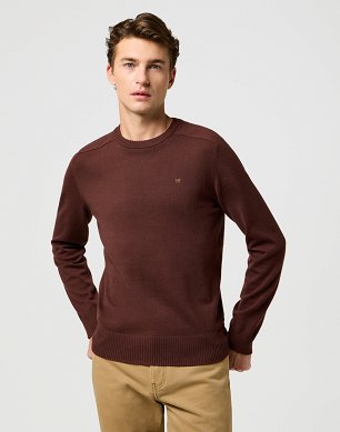 Sweter Męski Wrangler Knit Sweater Mahogany 112371538